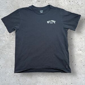 Billabong Organic Cotton Black Graphic T-Shirt Men’s L A/Div Range Logo Back